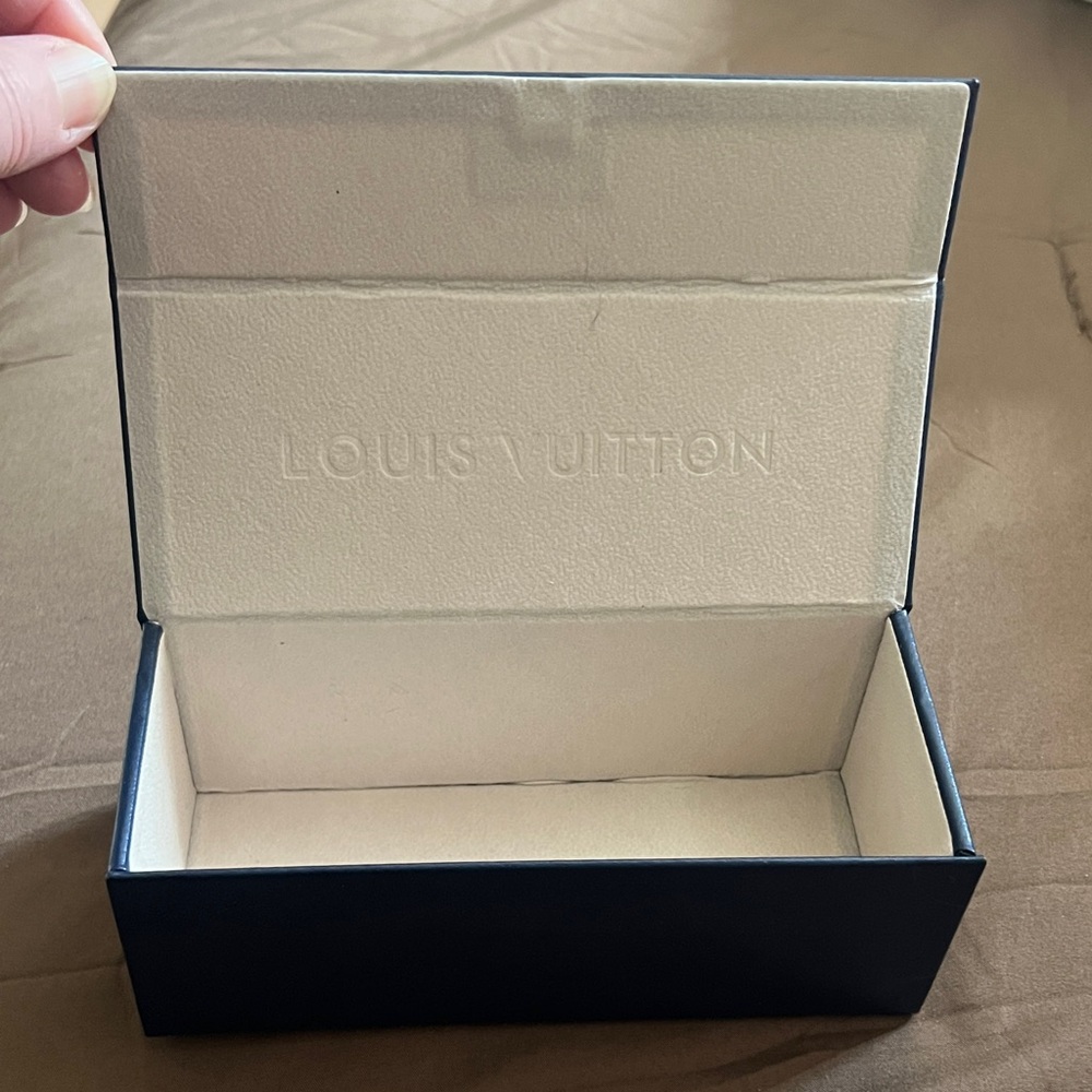 Louis Vuitton Dark Blue Embossed Eyewear/ Sunglasses Box/case ONLY - Picture 4 of 5